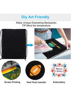 Generic Drawstring Backpack Gym Bags 6 PCS Draw String Nylon String Backpack Sports Bags for Party Gym Sport Trip  - Image 2