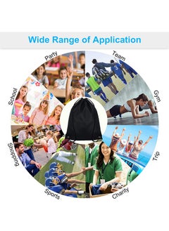 Generic Drawstring Backpack Gym Bags 6 PCS Draw String Nylon String Backpack Sports Bags for Party Gym Sport Trip  - Image 3