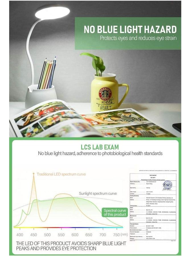 HOMESTAR Reading LED Table Lamp Light With Pen and Phone Holder  - Image 2