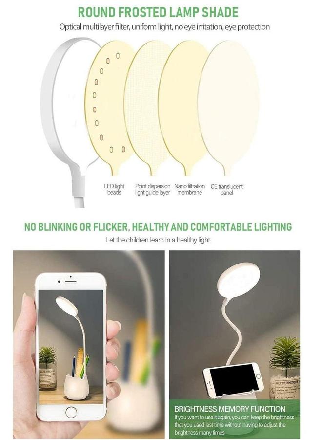 HOMESTAR Reading LED Table Lamp Light With Pen and Phone Holder  - Image 3