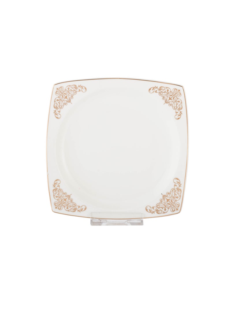 دانيا طقم صحون حلا و فواكه و للفطور من البورسلان الأبيض النقي مكون من 6 حبات - Image 3