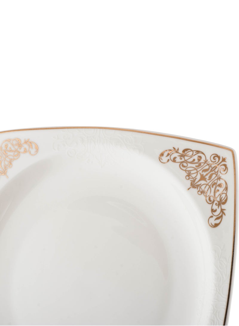 دانيا طقم صحون حلا و فواكه و للفطور من البورسلان الأبيض النقي مكون من 6 حبات - Image 4