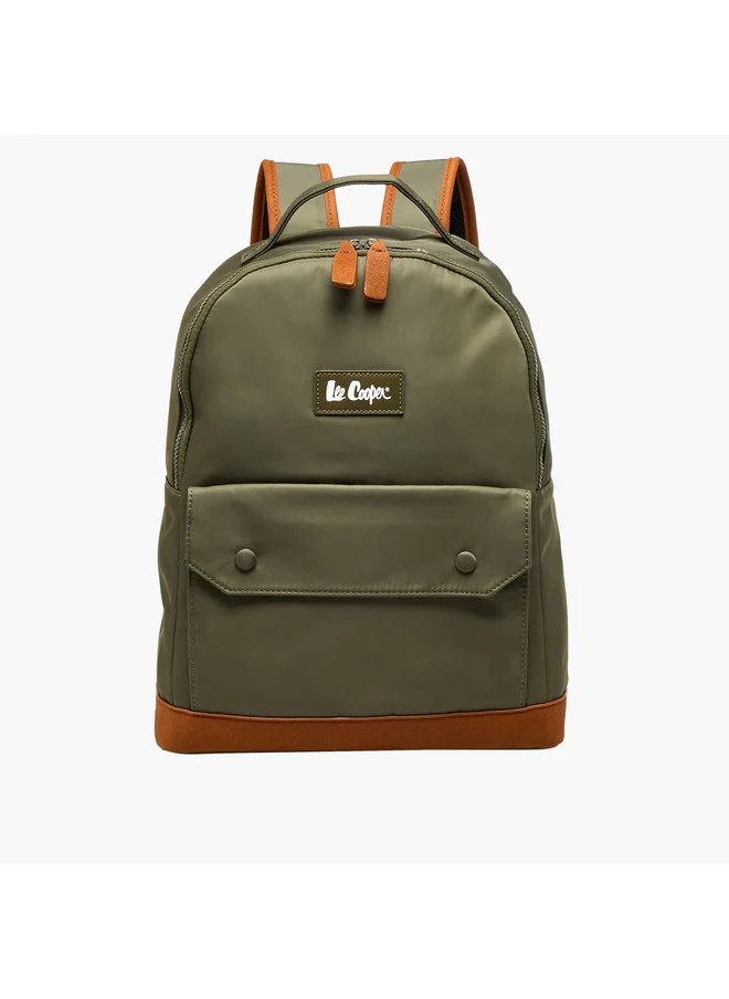 لي كوبر Women Colourblock Backpack with Zip Closure and Adjustable Strap - 40x15x33 cm