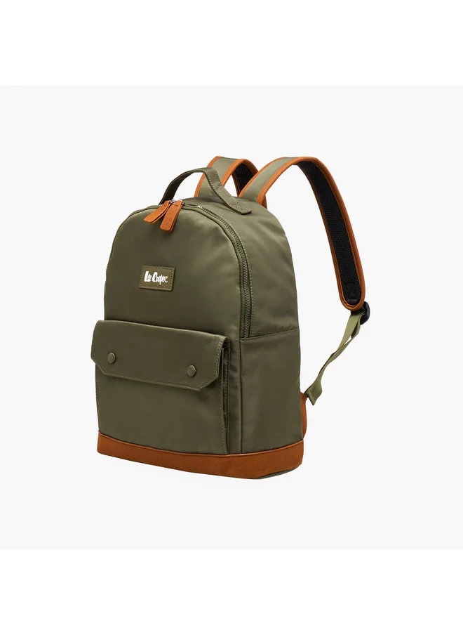 لي كوبر Women Colourblock Backpack with Zip Closure and Adjustable Strap - 40x15x33 cm
