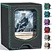 Fabmaker Deck Box Compatible with MTG Commander patent Pending Magnetic Trading Card Storage Box with Commander Fits 100 DoubleSleeved Cards Card Box Compatible with Magic the Gathering Green - Image 3