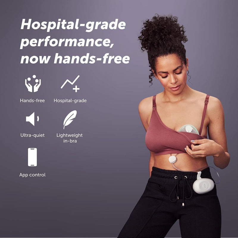 Elvie Stride Plus- Hospital-Grade App-Controlled Breast Pump - Hands-Free Wearable Ultra-Quiet Electric Breast Pump - Image 2