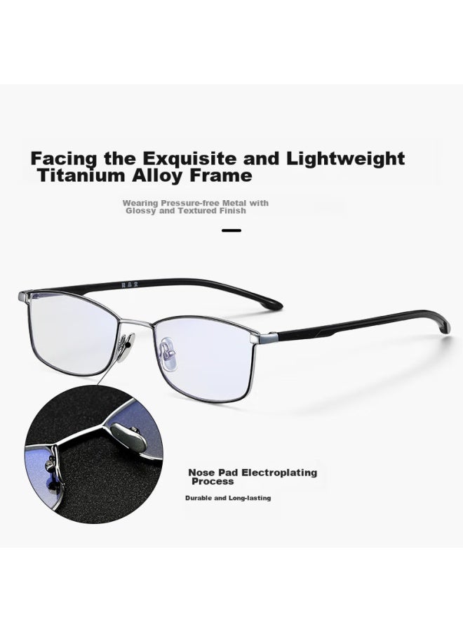Mirror Hall Jingpintang Gl For Men Imported Reading Gl, High-definition Anti-blue Light Gl, Ultra-light Titanium, Self-operated Flagship Product, 200 Degrees - Image 2
