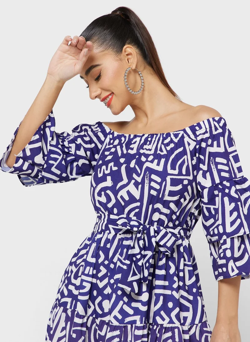Ginger Urban Minx Printed Shirt Dress