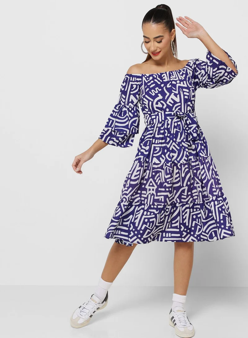 Ginger Urban Minx Printed Shirt Dress