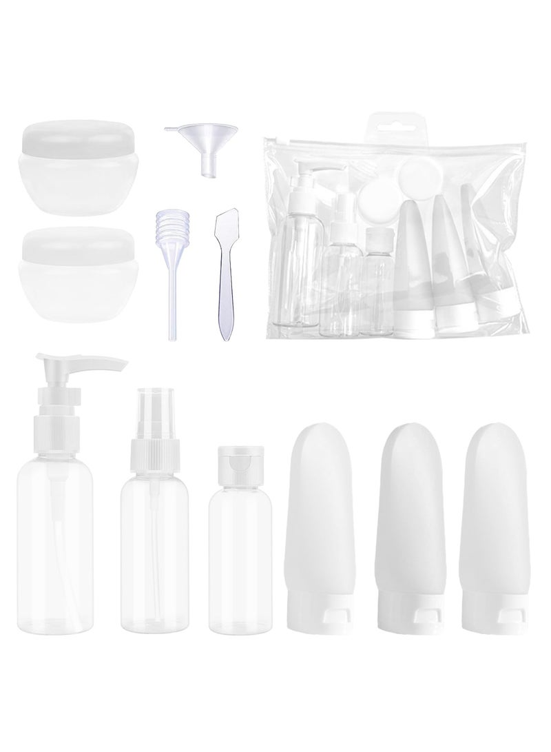 Adando Adando 11Pack Silicone Travel Bottles Set Travel Bottles for Filling Toiletries Refillable Cosmetic Container Kits Leak-Proof Portable Travel Pump Bottle Suitable for Lotion/Shampoo/Skincare - Image 1