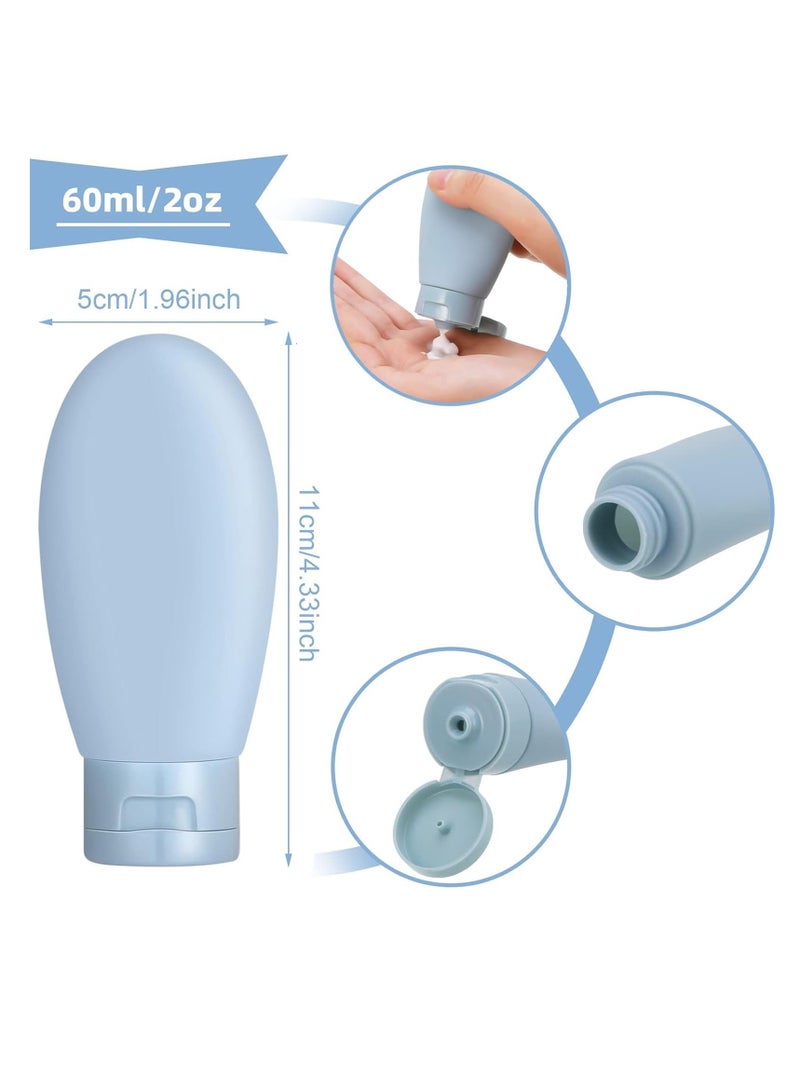 Adando Adando 11Pack Silicone Travel Bottles Set Travel Bottles for Filling Toiletries Refillable Cosmetic Container Kits Leak-Proof Portable Travel Pump Bottle Suitable for Lotion/Shampoo/Skincare - Image 3