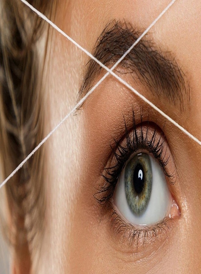 خيط قطني للحواجب من بينك بلانيت، كل لفة 300 متر - أداة احترافية لإزالة الشعر - للحواجب، الشفة العليا، الذقن والوجه - للاستخدام في الصالونات والمنزل (عبوة من قطعتين) - Image 3