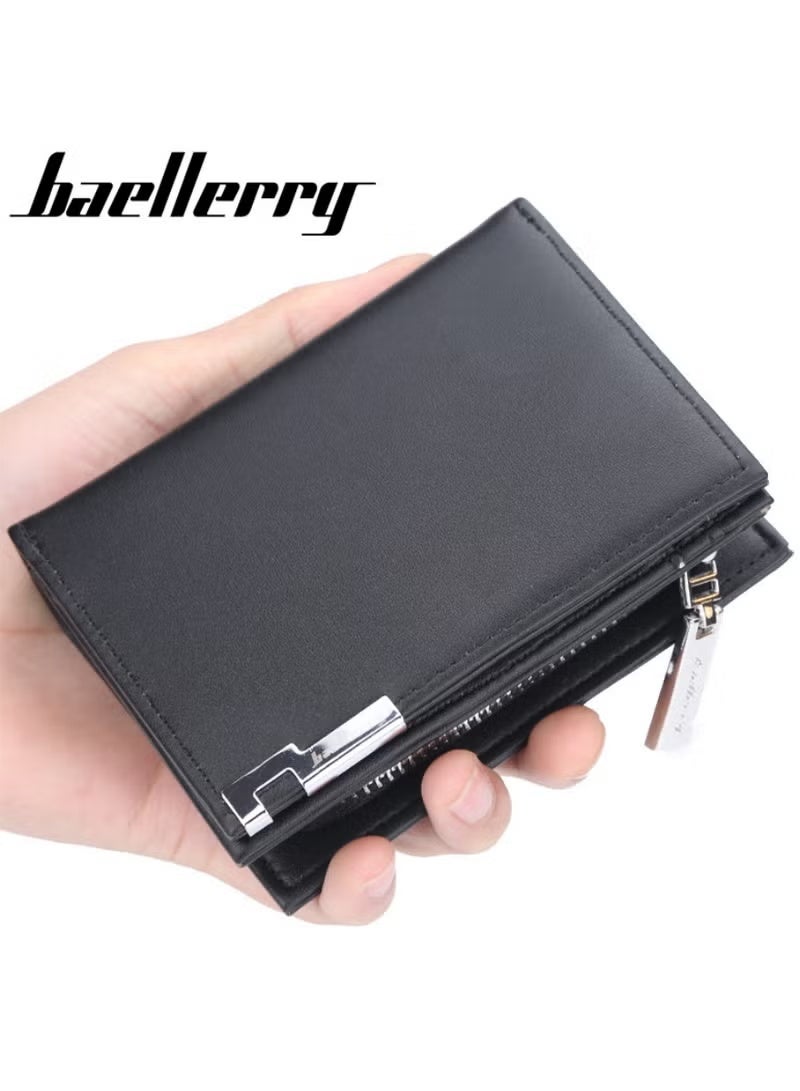 Baellery Wallet for Men Durable Bifold Mens Wallets with Window RFID Blocking Credit Card Holder Wallet with Zipper coin purse and 15 Card Slots, Black, Wallet and Card Holder Dual Function,Small,Rfid Wallet - Image 1