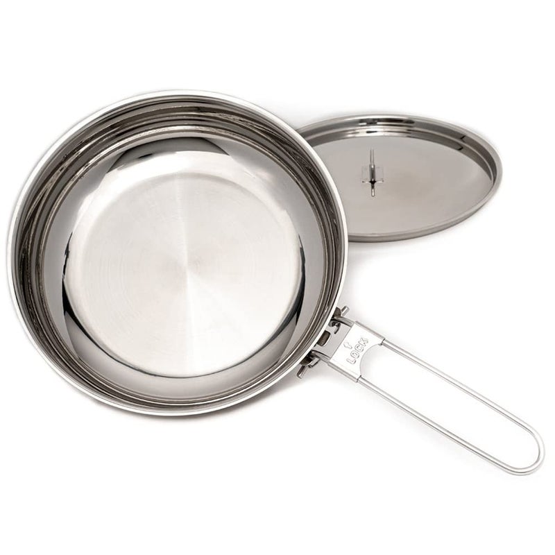 The Pathfinder School Stainless Steel Folding Skillet and Lid (8-Inch) - Image 3