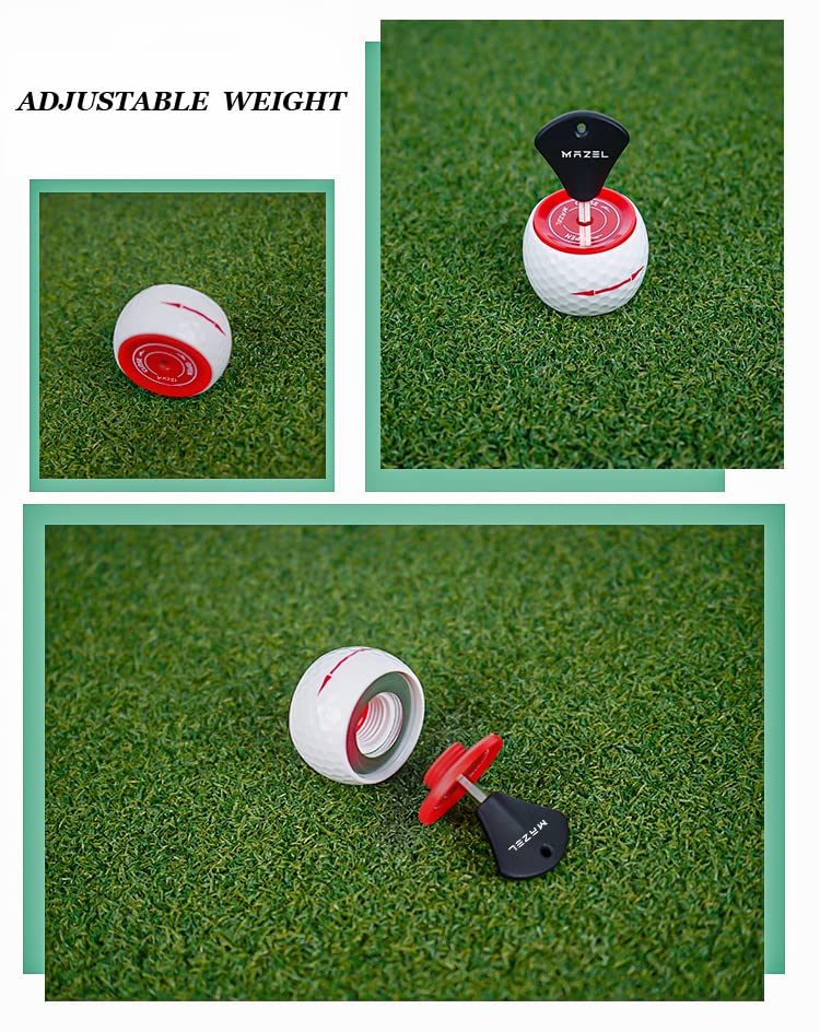 MAZEL Wheel-Like Golf Practice Ball, Adjustable Weight Putting Trainer with Instant Feedback - Image 4