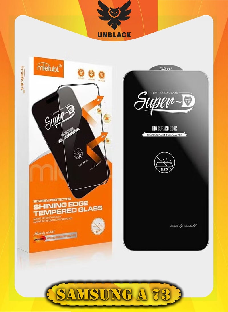 mietubl For Samsung Galaxy A73 Screen Protector Super-D Glass- Black - Image 1