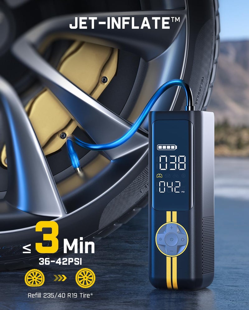Fanttik مضخة هواء فانتك X8 APEX لتضخيم إطارات السيارات الكهربائية، تضخيم أسرع بمعدل 2X، ضاغط هواء لاسلكي بضغط 150 PSI مع بطارية قوية، يناسب السيارات الكهربائية، السيارات، الدراجات النارية، الدراجات، الكرات، حزمة فاخرة - Image 2