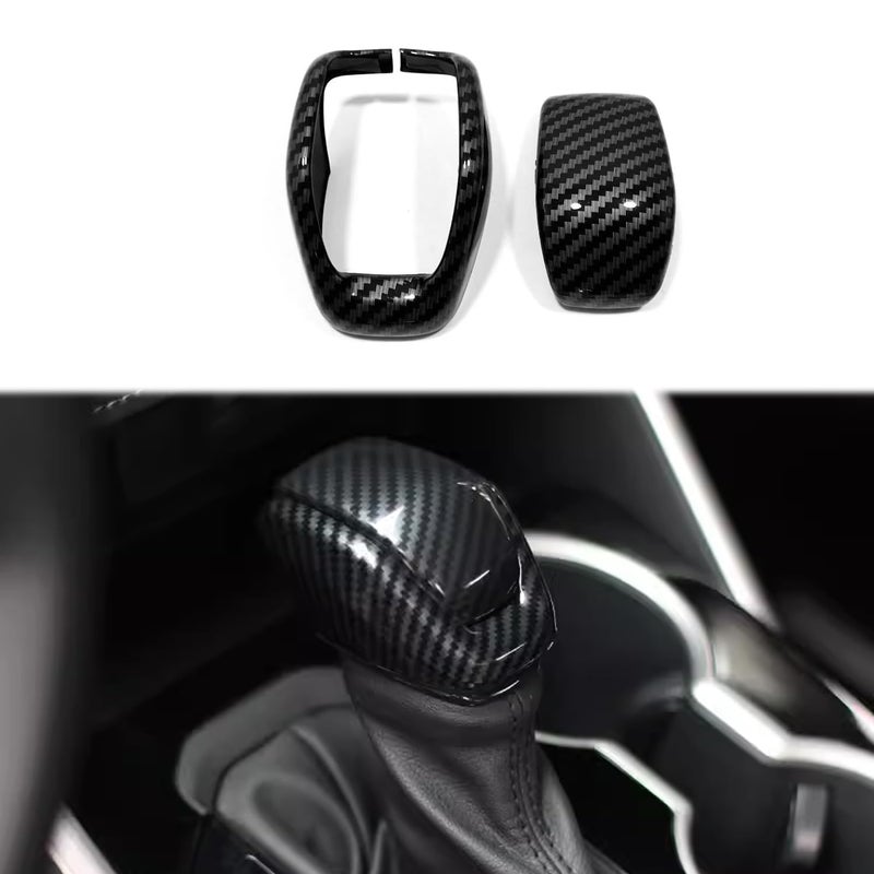 Hyorabyn Car Accessories Fit for Toyota Highlander 20202023 Toyota RAV4 20192023 2024 2025Gear Shift Lever Knob Shifter Head Cover Trim ABS Carbon Fiber Color