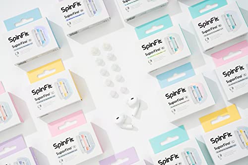 SpinFit SuperFine for AirPods Pro Gen 1 & 2 - SS - Medical Grade Silicone Patented Replacement Ear Tips and Adapters for Supreme Comfort (one Pair)(Ear Tips Installed) - Image 5