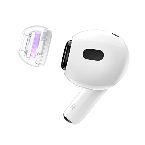 SpinFit SuperFine for AirPods Pro Gen 1 & 2 - SS - Medical Grade Silicone Patented Replacement Ear Tips and Adapters for Supreme Comfort (one Pair)(Ear Tips Installed) - Image 1