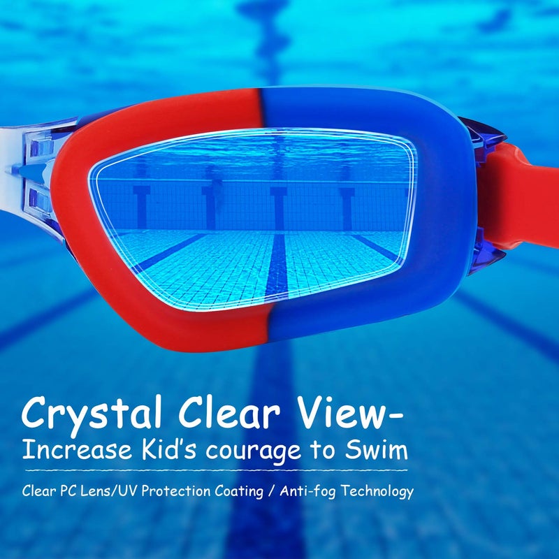 COOLOO Kids Swim Goggles, 2 Packs Swimming Goggles for Kids Girls Boys and Child Age 4-16 - Image 4