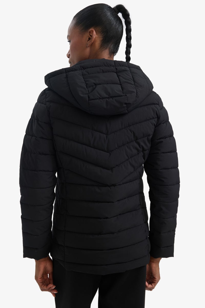 DeFacto Black Woman Water Repellent Regular Fit Puffer Jacket Casual - Image 4