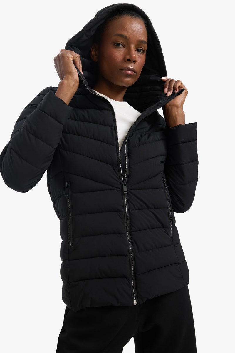 DeFacto Black Woman Water Repellent Regular Fit Puffer Jacket Casual - Image 1
