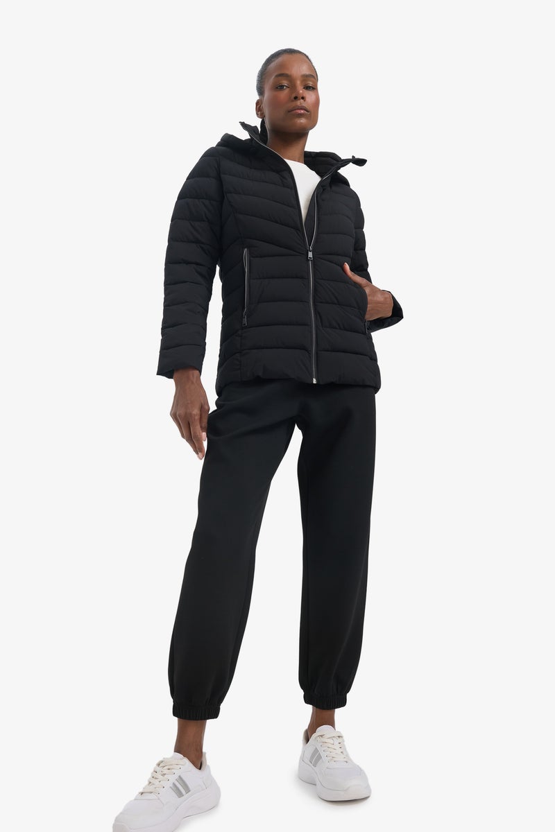 DeFacto Black Woman Water Repellent Regular Fit Puffer Jacket Casual - Image 2