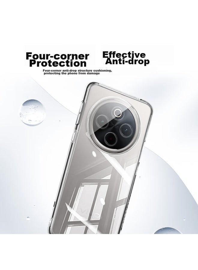 Koolife Phone Case For Vivo Y300pro, Protective Cover For Y300pro, Full Lens Protection, Simple Skin-friendly Transparent Soft Shell, Fingerprint-resistant Back Cover - Image 2