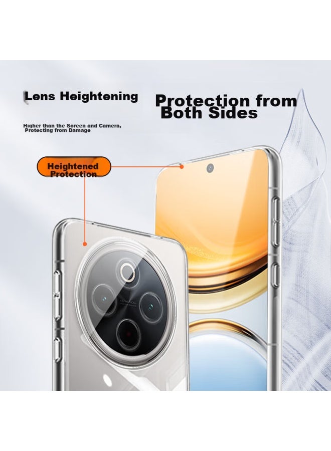 Koolife Phone Case For Vivo Y300pro, Protective Cover For Y300pro, Full Lens Protection, Simple Skin-friendly Transparent Soft Shell, Fingerprint-resistant Back Cover - Image 3