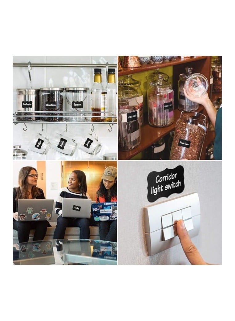 Spaceshoop Reusable Chalkboard Stickers with One Liquid Chalk Pen for Jars  and Organize Your Home Kitchen 120 LABEL - Image 5