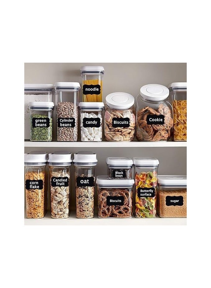 Spaceshoop Reusable Chalkboard Stickers with One Liquid Chalk Pen for Jars  and Organize Your Home Kitchen 120 LABEL - Image 2