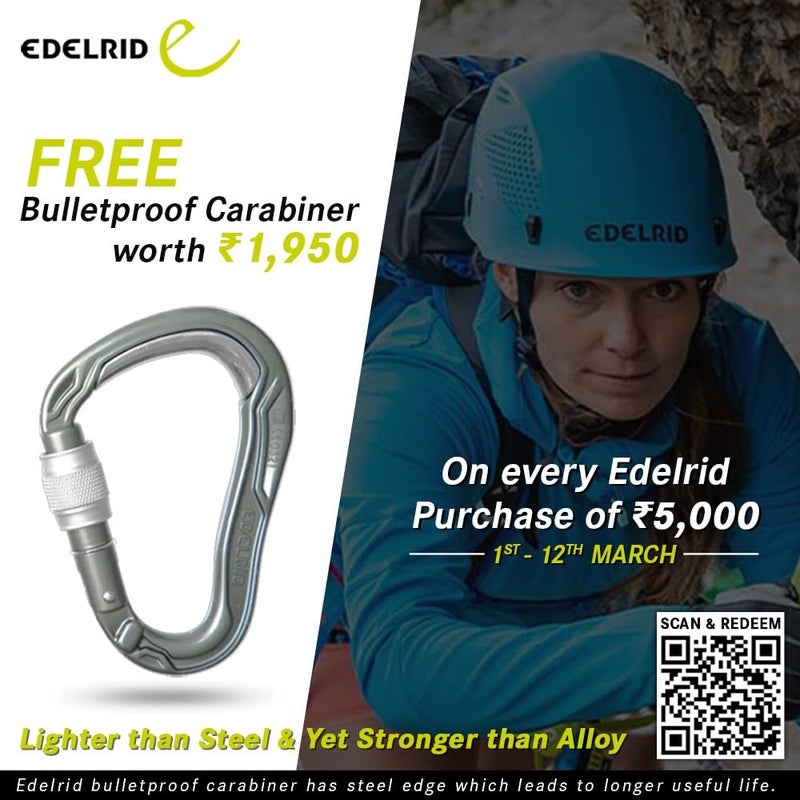 EDELRID Pure Screw 23KN Carabiner II Lightweight and Sturdy for Climbing & Fall Arrest Systems II Weight - 46 G (CE 0082) - Image 3