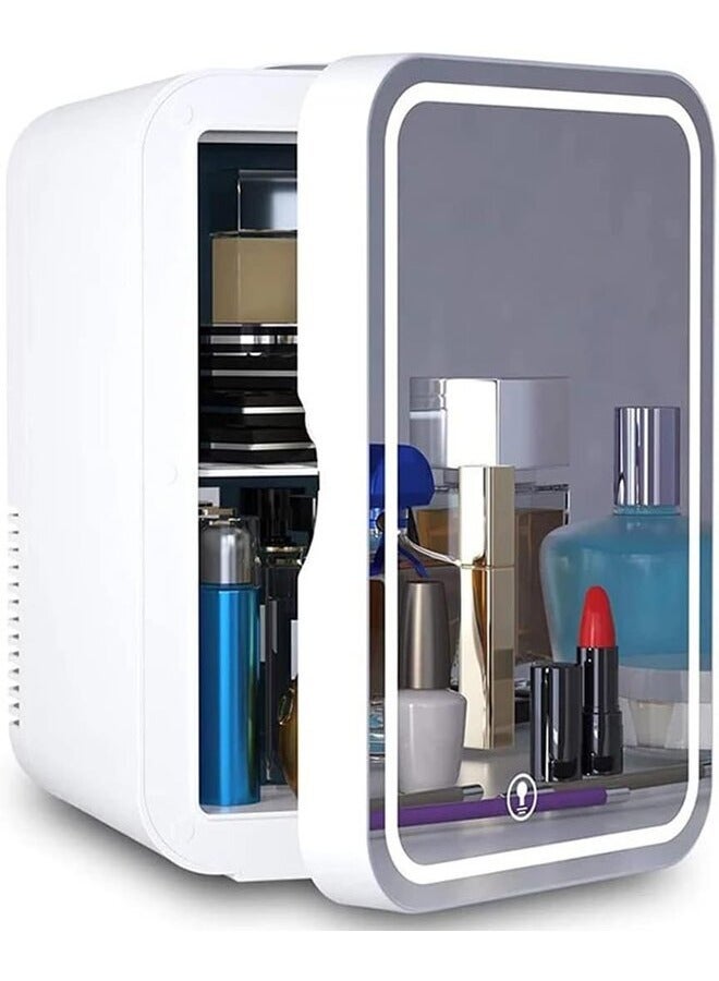 8 Liter Makeup Mirror Fridge with LED Lights Beauty Portable Personal Mini Fridge - Skincare Fridge,Beverage Refrigerators  - Image 2