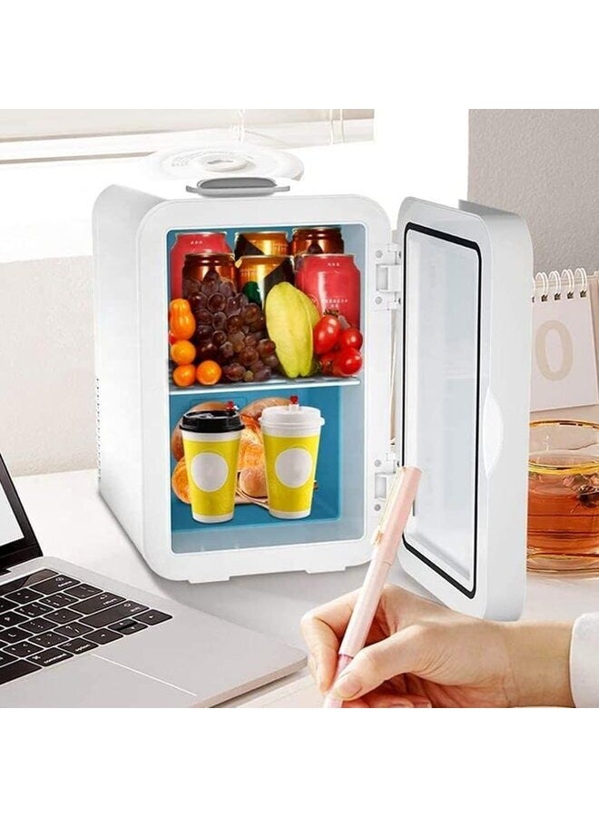 8 Liter Makeup Mirror Fridge with LED Lights Beauty Portable Personal Mini Fridge - Skincare Fridge,Beverage Refrigerators  - Image 3