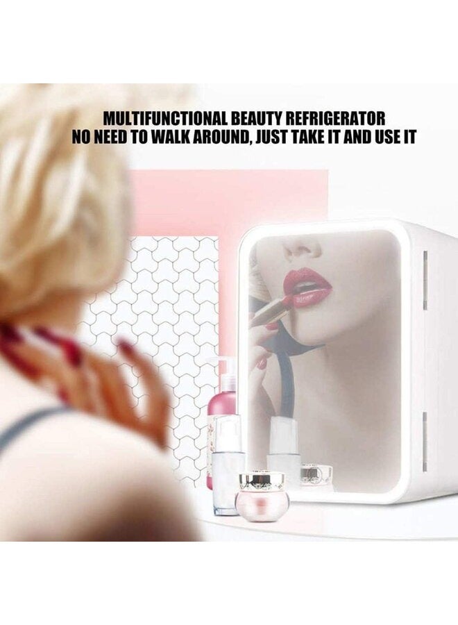 8 Liter Makeup Mirror Fridge with LED Lights Beauty Portable Personal Mini Fridge - Skincare Fridge,Beverage Refrigerators  - Image 5