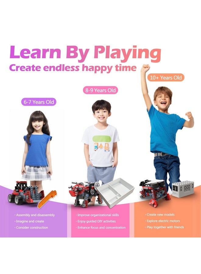 Apitor 8 in 1 STEM Kits for Kids Age 6-8, DIY Electronic Monster Truck Building Kit, STEM Toys for Boys Craft Projects 8-10, Build Robot DIY Activity for Ages 6 7 8 9 10 11 12 + Years - Image 5