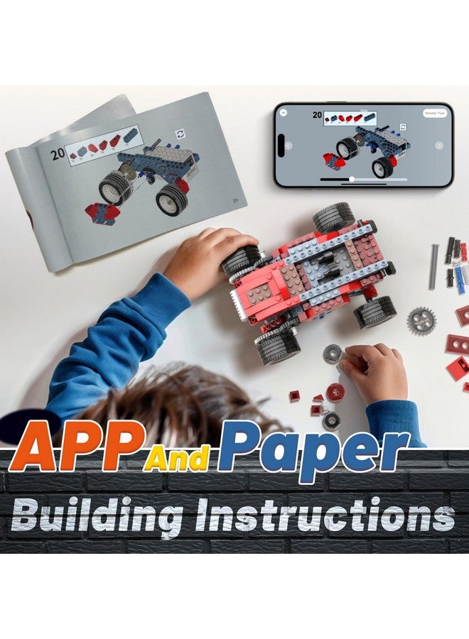 Apitor 8 in 1 STEM Kits for Kids Age 6-8, DIY Electronic Monster Truck Building Kit, STEM Toys for Boys Craft Projects 8-10, Build Robot DIY Activity for Ages 6 7 8 9 10 11 12 + Years - Image 3