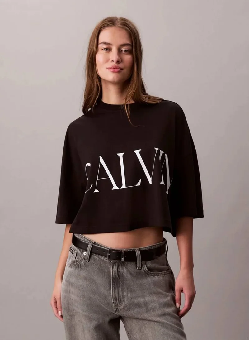 Cropped Graphic Logo T-Shirt