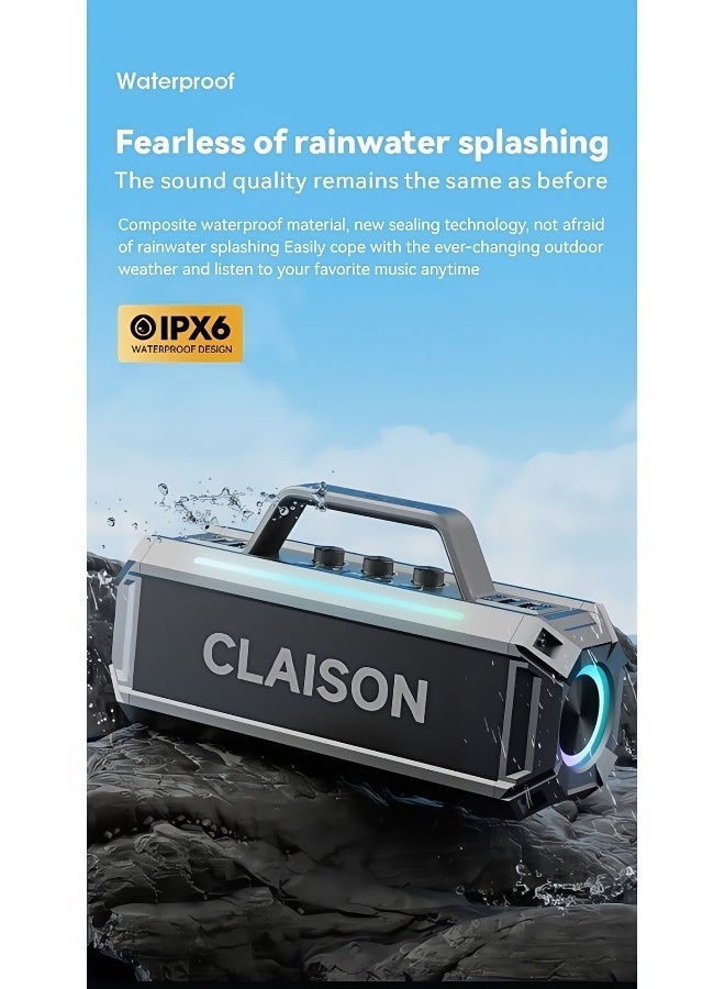 Claison Karaoke Machine for Adults and Kids,Portable Bluetooth Speaker with 2 UHF Wireless Microphones Karaoke Speaker pa System for Home Parties,Wedding - Image 3