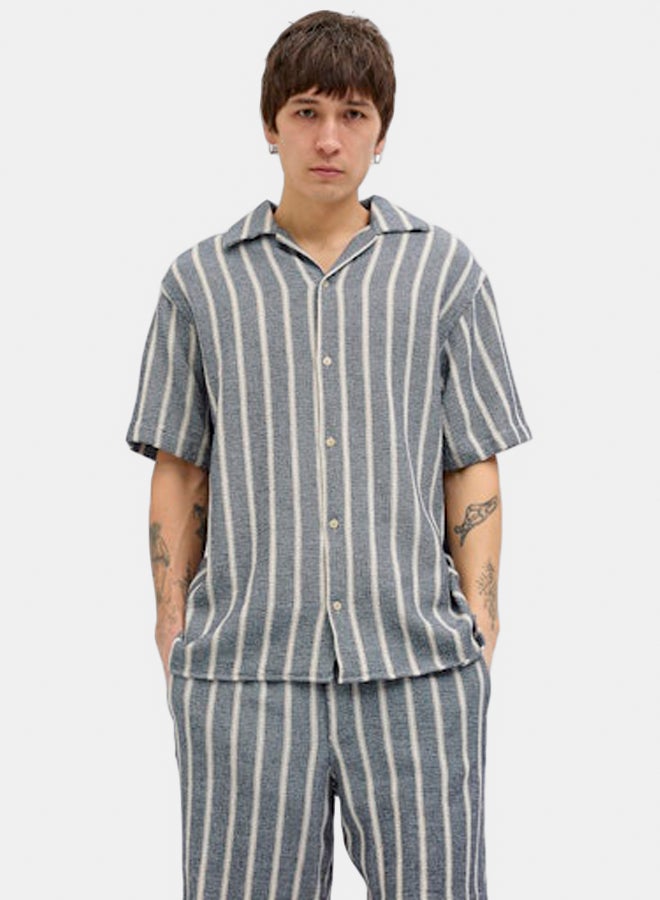 JACK & JONES JACK & JONES Mens Coba Stripe Resort Shirt  - Image 3