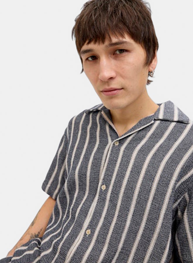 JACK & JONES JACK & JONES Mens Coba Stripe Resort Shirt  - Image 1