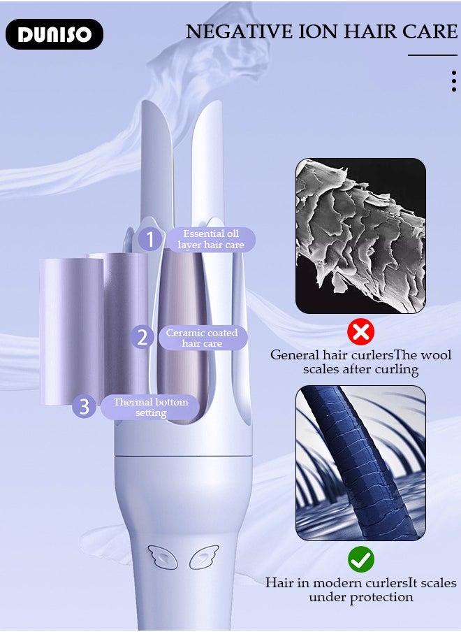 Automatic Hair Curler Rollers,Advanced Petal-shaped Auto Curling Iron 32mm Large Waves,Hair Care Coating,Fast Heating,3 Temperatures control,Multi-Protections,Create Pretty Curls Effortlessly