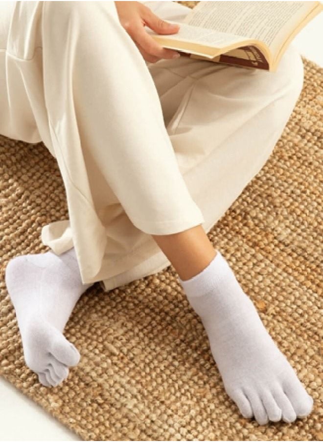 bonnysilver - AntiFungal Toe Crew Women Silver Socks - Image 1