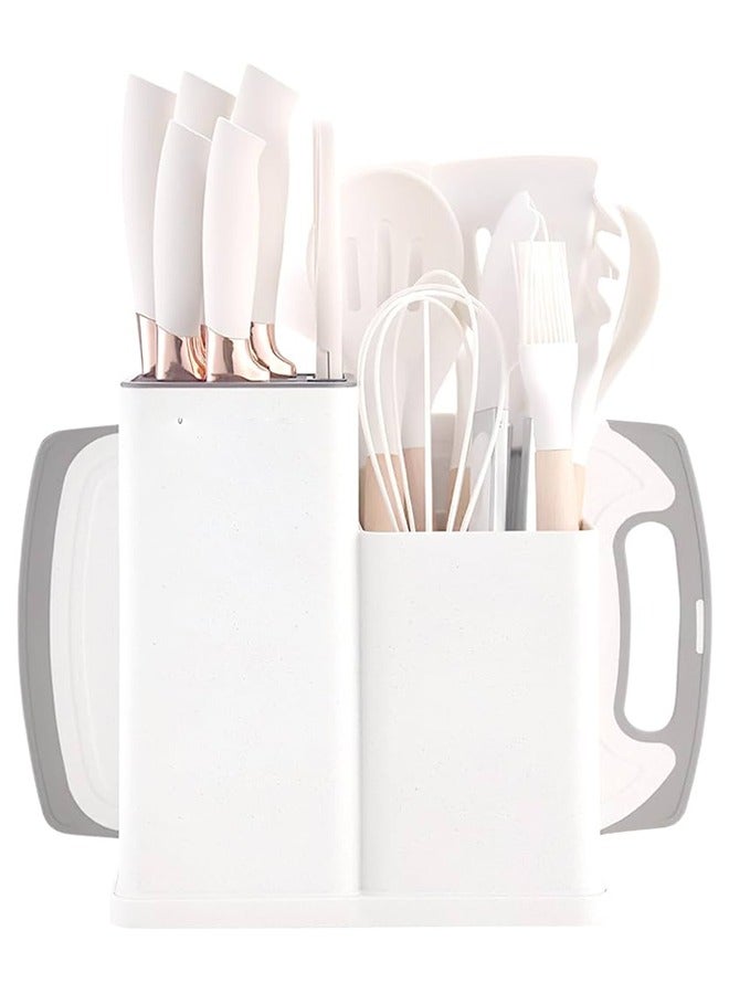 A&A Houseware 19‑Piece Premium Silicone Kitchen Utensil Spoon Set with Holder – Heat‑Resistant & Non‑Stick - Image 2