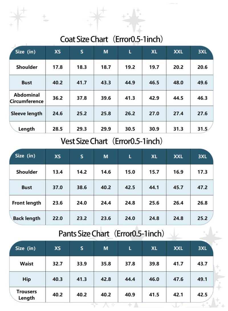 3 Pcs Men Suit Blazer Vest Pants Lapel Collar Solid Color Flap Pockets for Commuting Dinner Business Wedding Various Occasions - Image 5