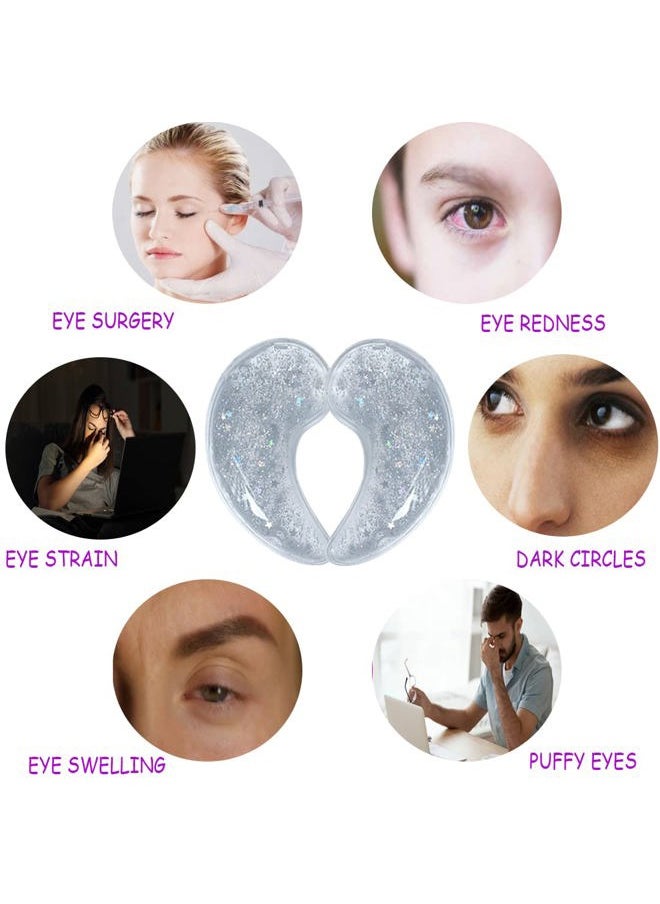 coldchill - Reusable Gel Eye Ice Pack, Cooling Eye Pad, Hot ＆ Cold Treatment for Eye Strain, Eye Swelling, Eye Redness, Puffy Eyes, Dark Circles, Smooth Fine Lines, and Eye Recover Surgery. (Clear ＆ 10PCS) - Image 1
