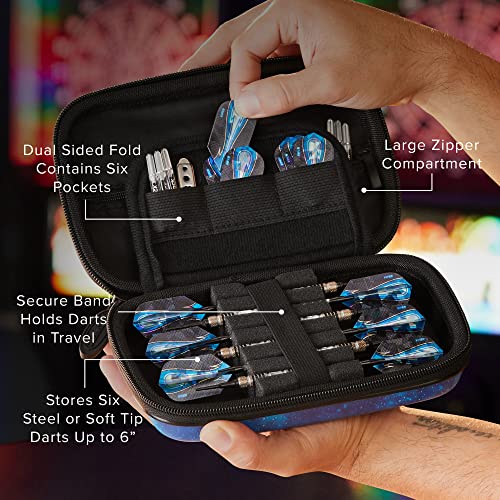 CASEMASTER حافظة كاسماستر سينتينل 6 للسهام، تحمل ملحقات إضافية، نصائح، أعمدة وطائرات، متوافقة مع سهام الرأس الصلب والرأس الناعم، غلاف تكتك مقاوم للصدمات والماء، جالاكسي - Image 3