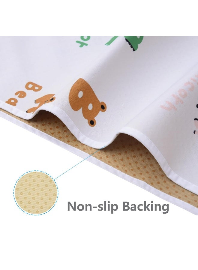 WOMUMON 51" Splat Mat for Under High Chair/Arts/Crafts, Baby Washable Spill Mat Waterproof Anti-Slip Floor Splash Mat, Portable Play Mat and Table Cloth - Image 3