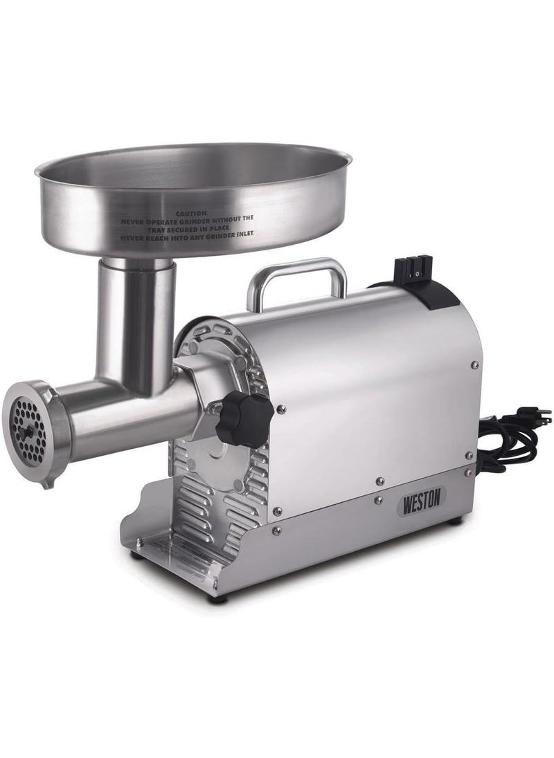 Weston Weston Pro Series Electric Meat Grinder 7 Sausage Stuffer Commercial Grade 1500 Watts 2 HP 21lbs Per Minute Heavy Duty Stainless Steel 103201W 